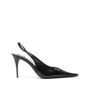 SAINT LAURENT Pointed-Toe Slingback Heels Women BLACK Pumps